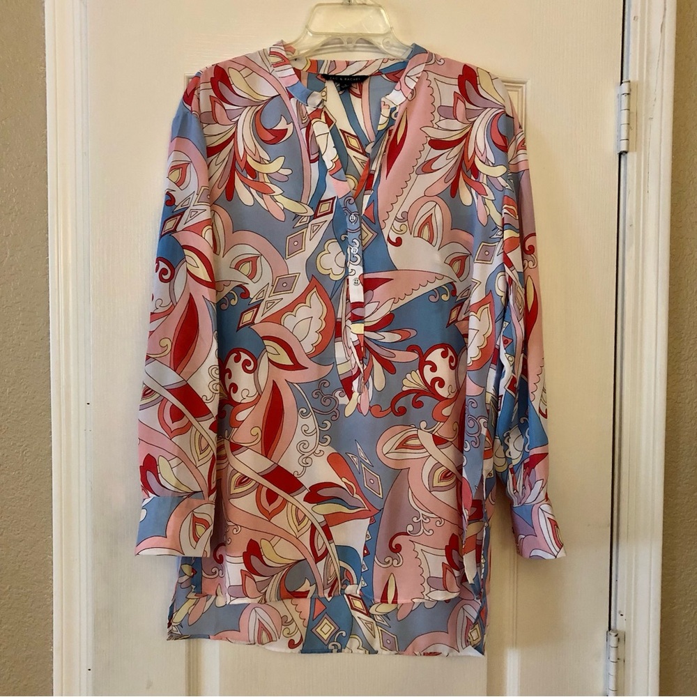 Psychedelic print tunic blouse